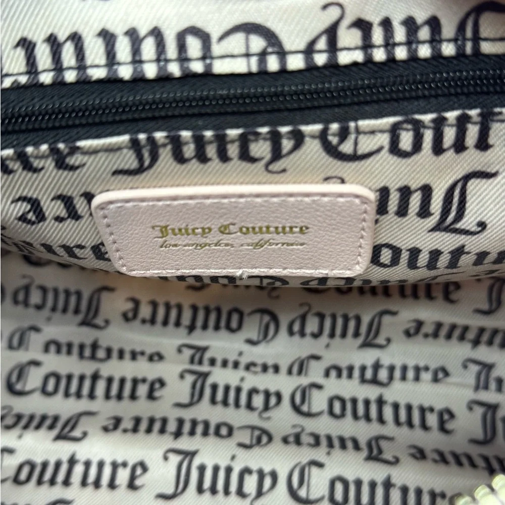 Brand New! Juicy Couture Pink Quilted Hearts Flawless Dome Satchel Purse NWT - Picture 7 of 10